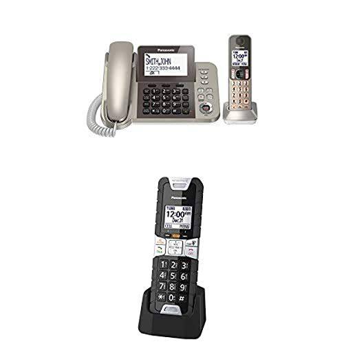 파나소닉 KX-TGF350N 유선/ 무선 Dect 1 핸드셋 유선전화 전화 추가 KX-TGTA61B 러그드 무선 폰 핸드셋