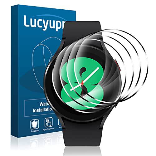 Lucyupn 4 팩 호환가능한 삼성 갤럭시 워치 4 40mm 강화유리 화면보호필름, 액정보호필름, 9H 강도 터치 센서티브 Bubble-Free Anti-Scratch 간편 설치 갤럭시 워치 4 40mm