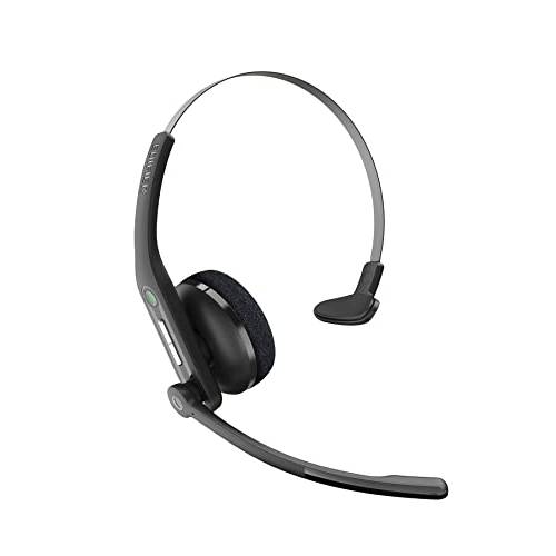 Edifier CC200 무선 블루투스 On-Ear 모노 헤드셋 Noise-Cancelling 마이크, 마이크로폰 - HD 음성 - 29hrs Talk 타임- USB-C 케이블 -다양한 전화 컨트롤 - 초경량 디자인 - 블랙