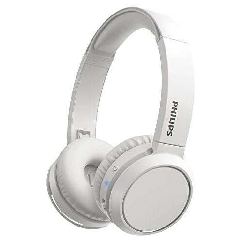 필립스 H4205 On-Ear 무선 헤드폰,헤드셋 32mm 드라이버&  베이스 부스트 on-Demand, 화이트