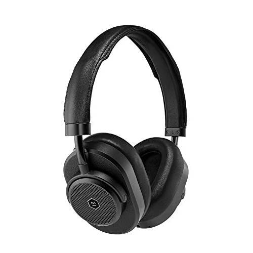 마스터&  다이나믹 MW65 액티브 Noise-Cancelling 무선 헤드폰, 헤드셋  블루투스 Over-Ear 헤드폰, 헤드셋  마이크  럭셔리 블랙 메탈/ 블랙 가죽