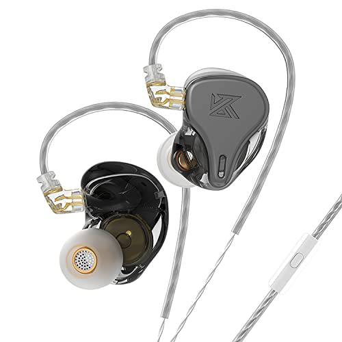KZ x HBB DQ6S in-Ear 모니터 Made 음악 Lovers 유선 헤드셋/ 헤드폰,헤드셋 탈착식 이어폰 하이파이 Noise-canceling 이어폰, 이어버드 (그레이 (with 마이크))