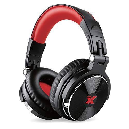 XPIX 프로 DJ 헤드폰,헤드셋 Over-Ear Closed 후면 스테레오 모니터 헤드폰,헤드셋, 유선 베이스 헤드셋 w/ 50mm 드라이버, 마이크 레코딩,  모니터링&  믹싱, 싱글 사이드, 듀얼 Source 모니터링