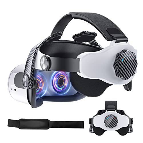 NexiGo 헤드 스트랩 오큘러스 퀘스트 2, 교체용 Elite 스트랩, 조절가능 헤드 스트랩, 증가 지원 and 밸런스, 줄인 헤드 압력 More 편안 and 몰입 VR Experience