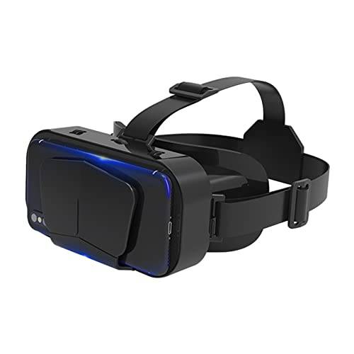 GEZICHTA 3D VR 글라스 VR VR 헤드셋 지원 360°Panorama 라지 스크린 an-ti Bluelight 조절가능 학생 거리 Preven-t 피로 고글 영화 게임 VR 글라스 (블랙)