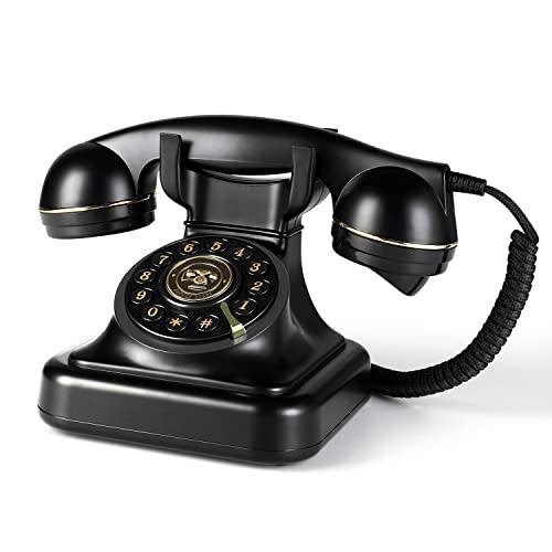 레트로 유선전화 전화, Sentno 1960’s 빈티지 유선 다이얼 폰 클래식 Old 패션 Telephones 유선 데스크 전화 오피스 and 홈