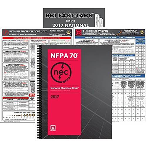 NFPA 70 2017: National 전자 코드, NEC, Spiralbound, NEC 고속 탭, NEC 퀵 카드 and 전자 배선 퀵 카드, 2017 에디션, 패키지