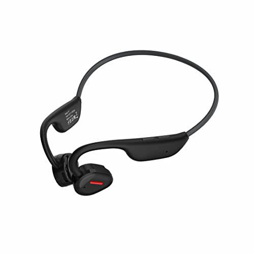 Open-Ear 에어 전도 헤드폰,헤드셋, RockShine 무선 에어 전도 스포츠 헤드폰,헤드셋, 블루투스 5.3 경량 땀방지 스포츠 헤드폰,헤드셋, 적용가능한 런닝, 사이클링, (블랙)