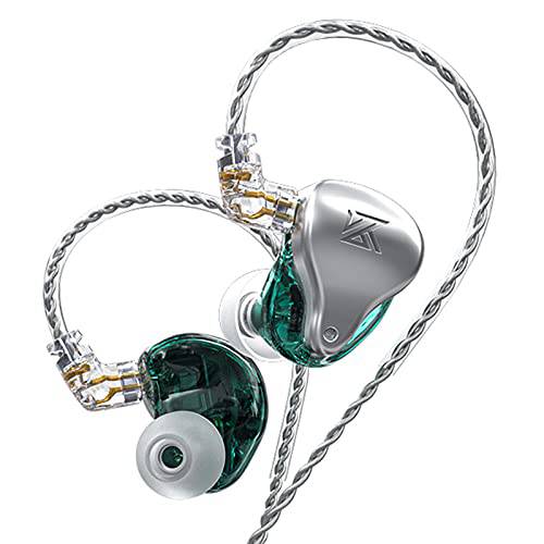 KZ AST 인이어 모니터 IEM, 24 단위 밸런스드아마추어 하이파이 스테레오 이어폰, 12 BA 드라이버 파워풀 베이스 사운드 프로페셔널 스튜디오 모니터 Headphones(Green)