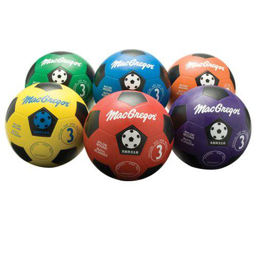 MACGREGOR  다양한색 Soccerballs (세트 of 6) - 사이즈 3
