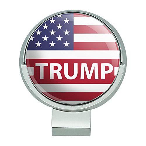 GRAPHICS & MORE President Trump American Flag Golf Hat Clip with Magnetic Ball Marker