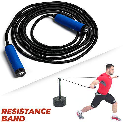WARM BODY COLD MIND TOROKHTIY’s Resistance Band Cord for Strength and Cross Training, Home Workouts, Physical Therapy with Foam Handles. Shoulder Activation System Designed