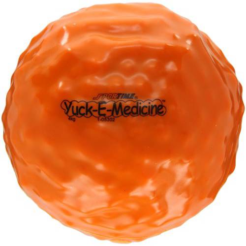 Sportime Yuck-E-Medicine Ball, 8-1/2 Inches, 8-4/5 Pounds, Orange