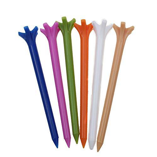 Kofull New-arrival Golf Tees Prong Plastic Durable 2-3/4 inch Golf Tees 100pack for Golfer