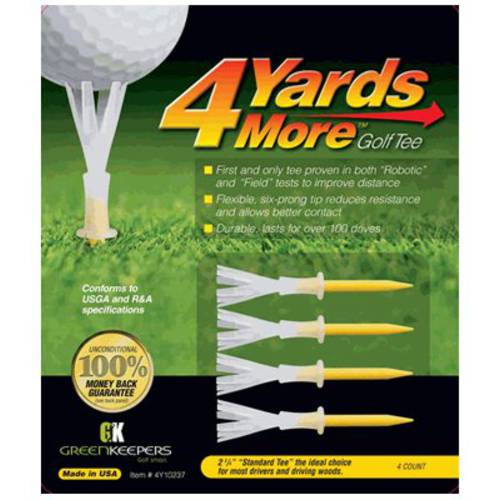 4 Yards More 골프 Tee - 2 3/ 4 - Yellow (4 티)