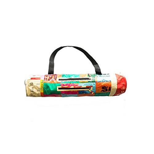Handmade Eco Friendly Elephant Yoga Mat Bags - Carrying Case Constructed from Recycled Cement Bags - 100 Percent of Profits Go Directly to Charity
