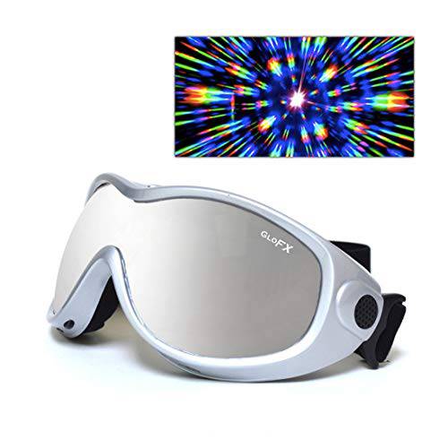 GloFX  패디드 Diffraction 스키 고글 Rave 레인보우 프리즘 Kaleidoscope Lightshow 렌즈