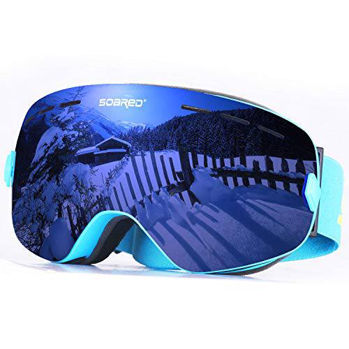 Soared 스키 스노보드 고글 겨울 스노우 글라스 Double-Layer 구의 렌즈 UV400 Anti-Fog OTG 안경 남성용 여성