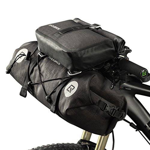 ROCKBROS  방수 핸들 백 Bikepacking 백 전면 2 드라이 팩 MTB 로드 자전거 Bikepacking 악세사리 19-20L
