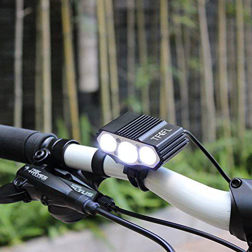 TFCFL 6000 Lumen Rechargeable Bike Light 3X Cree XML U2 LED 6400mah Battery Cycling Bicycle Light Lamp Camping Traveling Hiking Headlight Headlamp