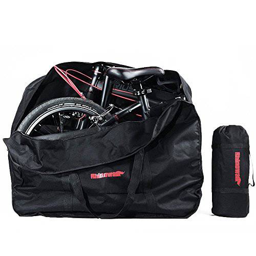 Folding Bike Bag Bicycle Travel Carry Bag 16 to 20 inches Bike Storage Bag Outdoors Transport Case Black