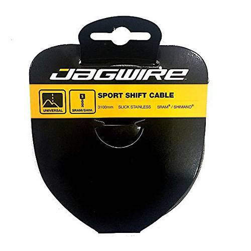 Jagwire - 스포츠 Slick 스테인레스 범용 자전거 시프터 케이블 | 로드 and 마운틴 자전거 | SRAM and Shimano 호환가능한 | Single-Ended | 3100 mm
