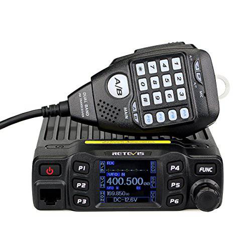 Retevis RT95 휴대용 라디오 듀얼밴드 트랜시버 VHF UHF 컬러 LCD 휴대용 생활무전기, 워키토키 DTMF 기능 (블랙, 1 팩)