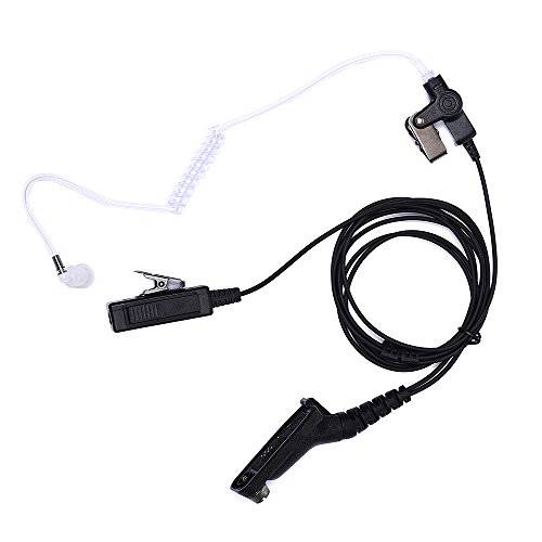 Caroo 2-Wire Clear Coil Surveillance Kit for Motorola MTP850 MOTOTRBO XPR-6550 XPR-7580 APX-4000