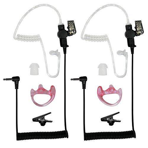 Reyinl RYL16S 3.5mm Police Listen Only Acoustic Tube Earpiece Surveillance Headset Audio Kit for Two-Way Radios, Transceivers and Radio Speaker Mics Jacks?Pair