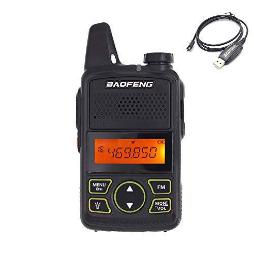 Baofeng Mini Two Way Radio BF-T1 Walkie Talkie UHF 400-470mhz 20CH Portable Ham FM CB Radio Handheld Transceiver+Programming Cable