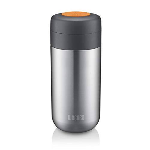 Wacaco Nanovessel, 3-in-1 Vacuum Insulated Flask, Compatible with Nanopresso -304 Stainless Steel- Tumbler, Tea Infuser and Water Tank, Travel Coffee Bottle, Camping Espresso Accessory, 7 oz Capacity