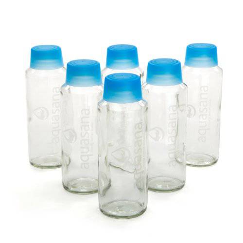 Aquasana 유리  물병 and BPA 프리 뚜껑 18-oz 6-pack