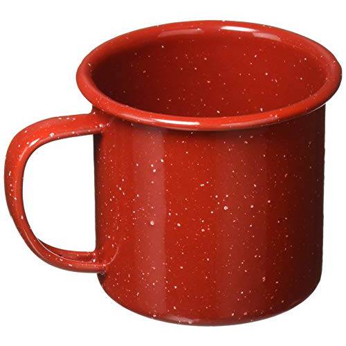 GSI 야외용 빨간색 Graniteware 컵, 12 온스