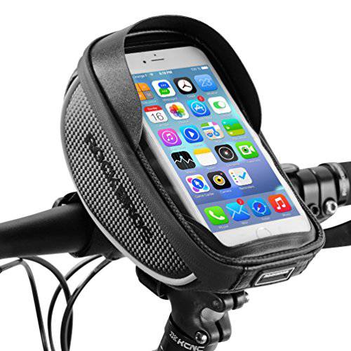 RockBros 자전거 핸드폰 케이스 방수 카본 핸들러 백 6.0 이하 ³ 삼성 갤럭시 터치 폰 블랙 적합