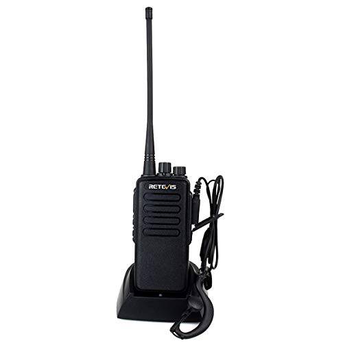 Retevis RT1 워키토키, 무전기 성인 롱 레인지 VHF 고 파워 Two-Way 라디오 이어폰 헤드폰,헤드셋 듀얼 Antenna(1 팩)