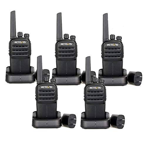 Retevis RT40 Two-way Radios Long Range Rechargeable 48 Channel Digital Walkie Talkies GMRS FRS 2 Way Radios Group Call with Charger (5 Pack)