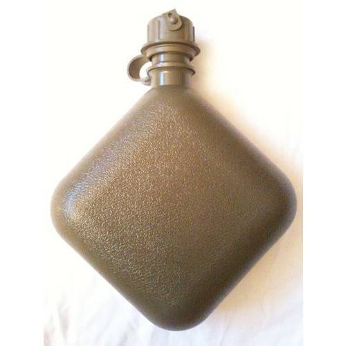 Official US Military Collapsible 2 Quart Water Canteen with M1 Cap, Model: 8465-01-118-8173, Spoorting Goods Shop