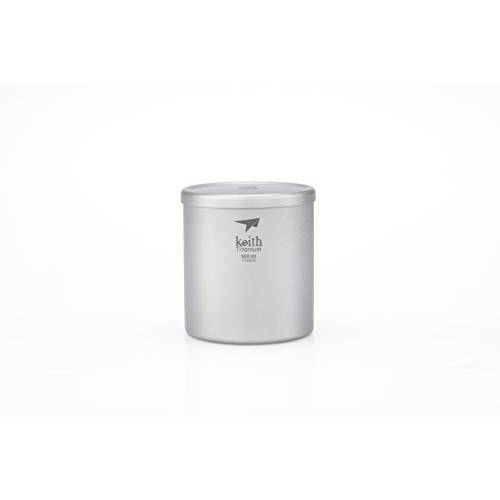 Keith Titanium Ti3302 Double-Wall Mug with Lid - 10.1 fl oz