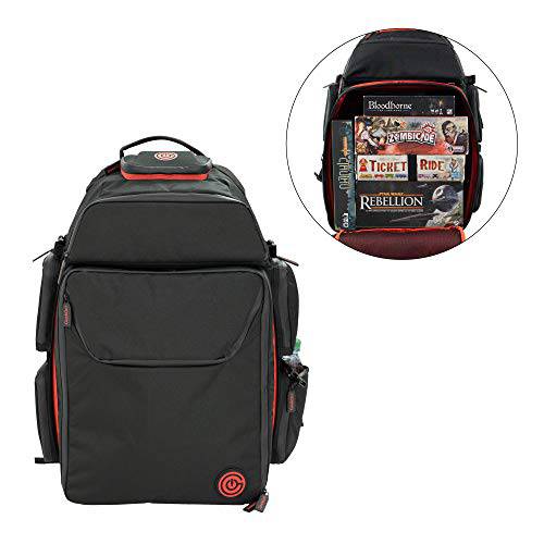 Ultimate Boardgame 백팩 - the Smartest 웨이 to Carry Your 게임 - 확장가능 Multi-Functional 백팩 - Carry-on Compliant (블랙/ 레드)