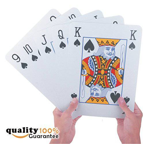 PMLAND JUMBO 8’’x11’’ Letter Size Extra Large Poker Index Playing Cards by