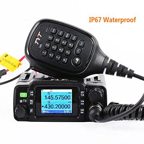 TYT TH-8600 Dual Band Mini Mobile Transceiver IP67 Waterproof Car Radio 2M/70CM 25W Amateur Two Way Radio w/Cable