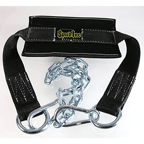 Spud Black Dip Belt with Chain and 2 Clips for Weightlifting, Strength Training, Bodybuilding Crossfit