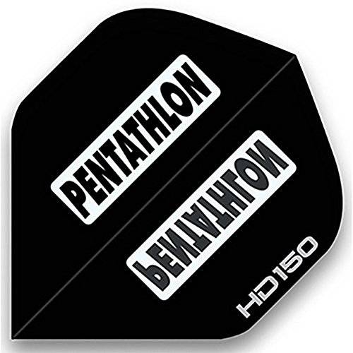 3 세트 of 스탠다드 사이즈 Pentathlon HD150 다트 Flights 블랙
