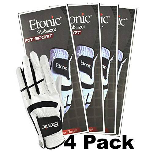 Etonic Golf- MLH Stabilizer F1T Sport Glove White/Black (4 Pack)