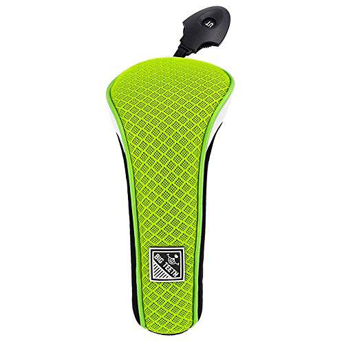 Big Teeth Upgrade Lightweight Mesh Golf Hybrid Head Covers Set Rescue Headcovers Utility Club Protectors with Interchangeable Number Tag (Neo Green) (1pcs(neo Green))