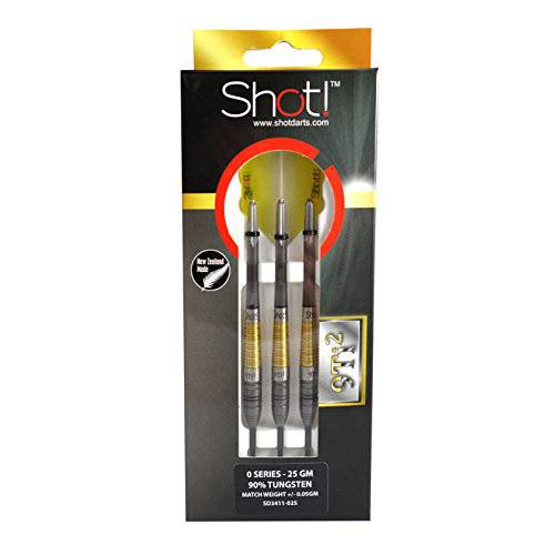 Shot! Darts 9Ti2 0 Series-Steel Tip Dart Set-Front Weighted-90% Tungsten Barrels