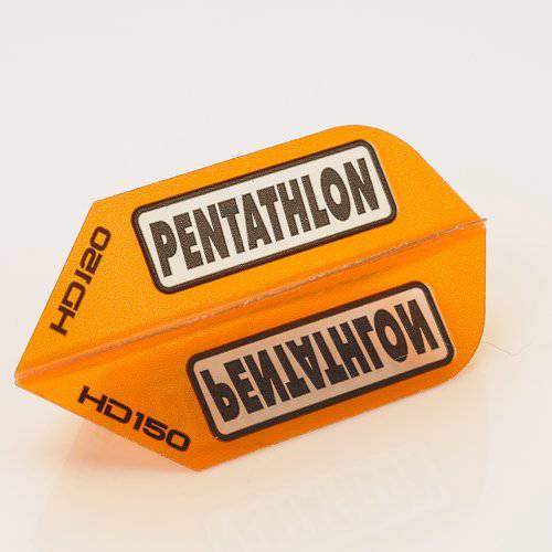 5 x Sets of Pentathlon Orange Super Tough HD150 Dart Flights, Slim