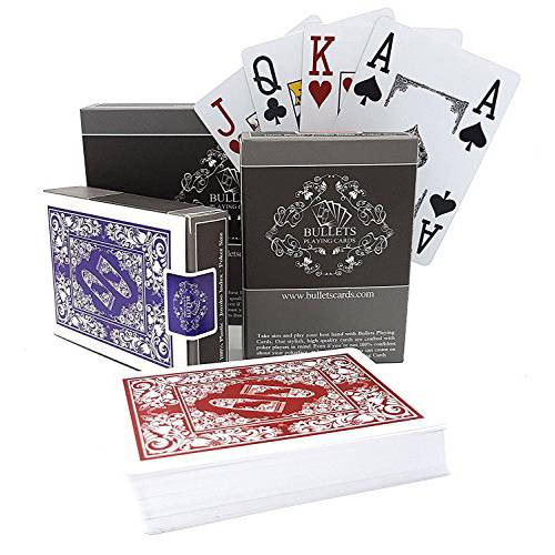 Double Pack of Professional Playing Cards - Professional Casino Style Poker Cards for Texas Holdem - Premium Jumbo Index with Four pips’