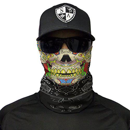 S A 1 Face Shield Calavera Skull Face Shields for Men and Face Shields for Women ? UV Face Shield