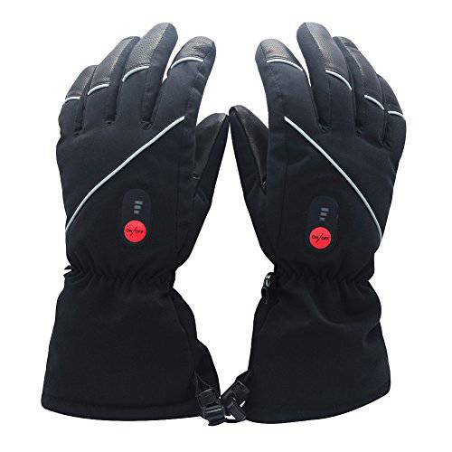Savior Heated Gloves with Rechargeable Li-ion Battery Heated for Men and Women, Warm Gloves for Cycling Motorcycle Hiking Skiing Mountaineering, Works up to 2.5-6 Hours